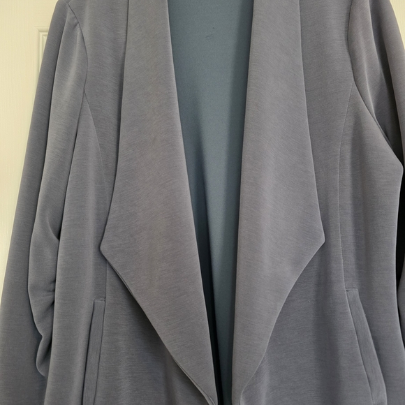 Women's Gray Open Front Jacket - Picture 2 of 9